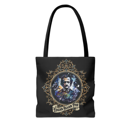 Edgar Allan Poe Tote Bag, Vintage Poet, Poetry Lover Shoulder Bag, Dark Academia, Literary, Bookish, Bookclub Gift, Fall Autumn Project Bag Bags Printify   