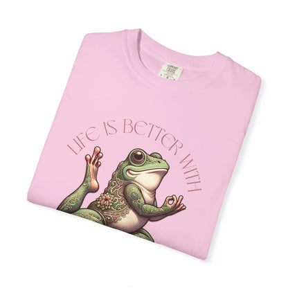 Pink Yoga Frog Life Is Better With Yoga Unisex T-Shirt, Casual Wear, Highlander Fan Gift,