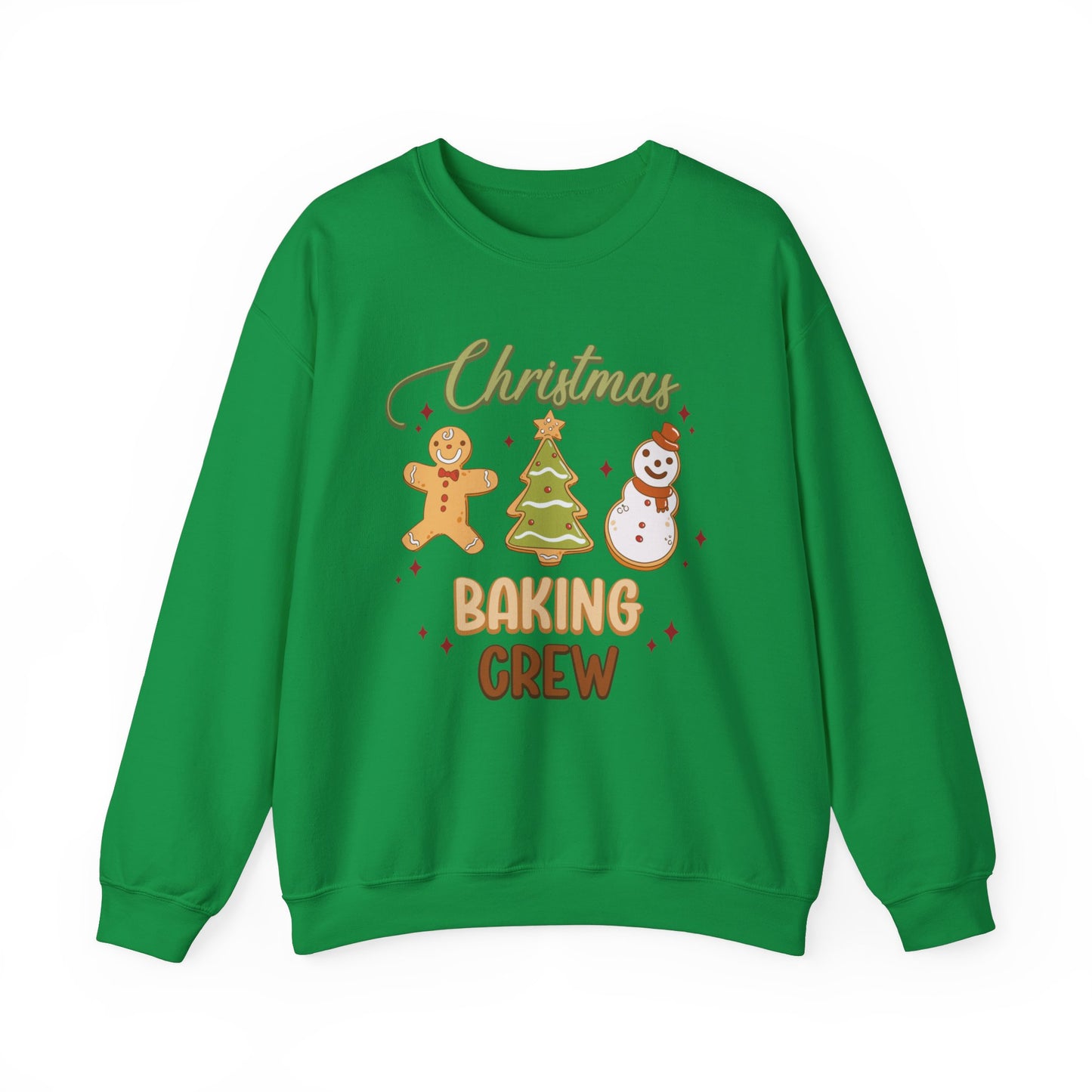 Christmas Baking Crew Sweatshirt, Christmas Baking Team Matching Sweater, Christmas Baking Women's Christmas Shirts, Christmas Cookie Crew Sweatshirt Printify S Irish Green 