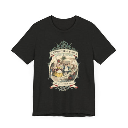 A Christmas Carol TShirt, Vintage Charles Dickens Victorian, Scrooge Fezziwig's Ball, Holiday Tradition X-Mas Movie T-shirt Bookish Christmas T-Shirt Printify   