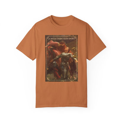 La Belle Dame Sans Merci Print T-Shirt Renaissance Renfaire Theme Merch Perfect Comfortable Medieval Festival Shirt Art History Lover Gift T-Shirt Printify Yam S