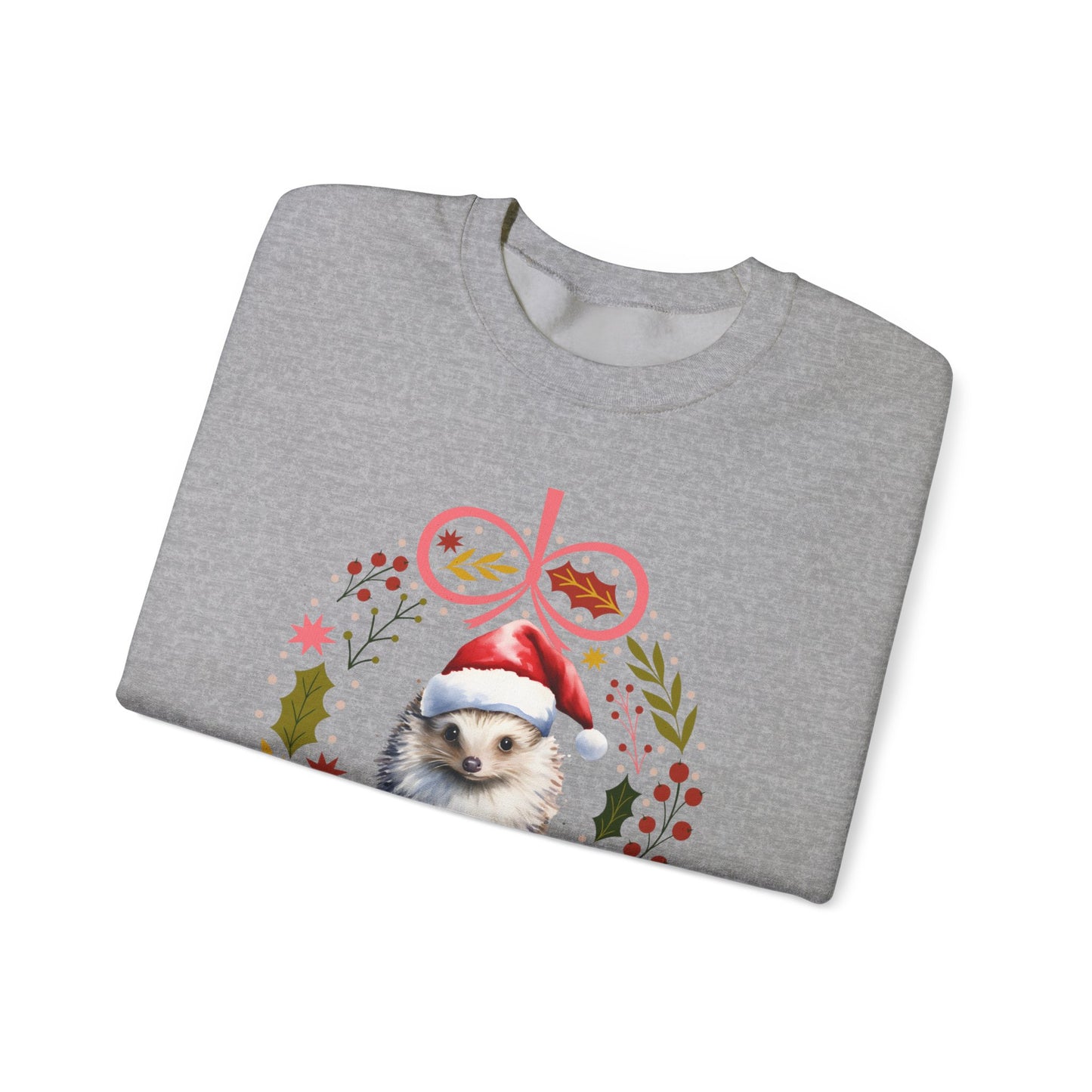 HedgeHog Christmas Sweatshirt, Cute Santa's Little Helper Sweater, Hedgehog Lover Merry Christmas Shirt, Country Christmas Animal Lover Gift Sweatshirt Printify   