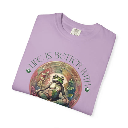 Green Yoga Frog Life Is Better With Yoga Unisex T-Shirt, Casual Wear, Highlander Fan Gift,
