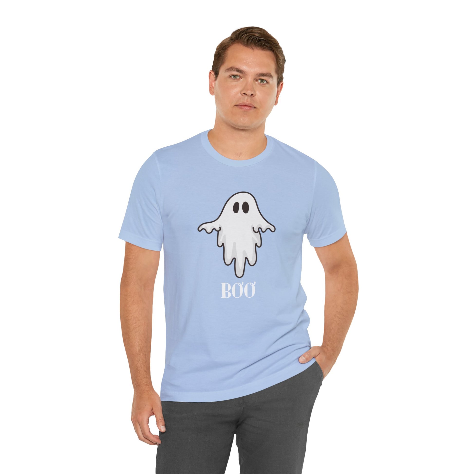 Halloween Ghost  TShirt,  Cute Ghost Shirt, Spooky Season Tee, Halloween Party T-Shirt, Autumn Style T Shirt, Trick or Treating Style, T-Shirt Printify   