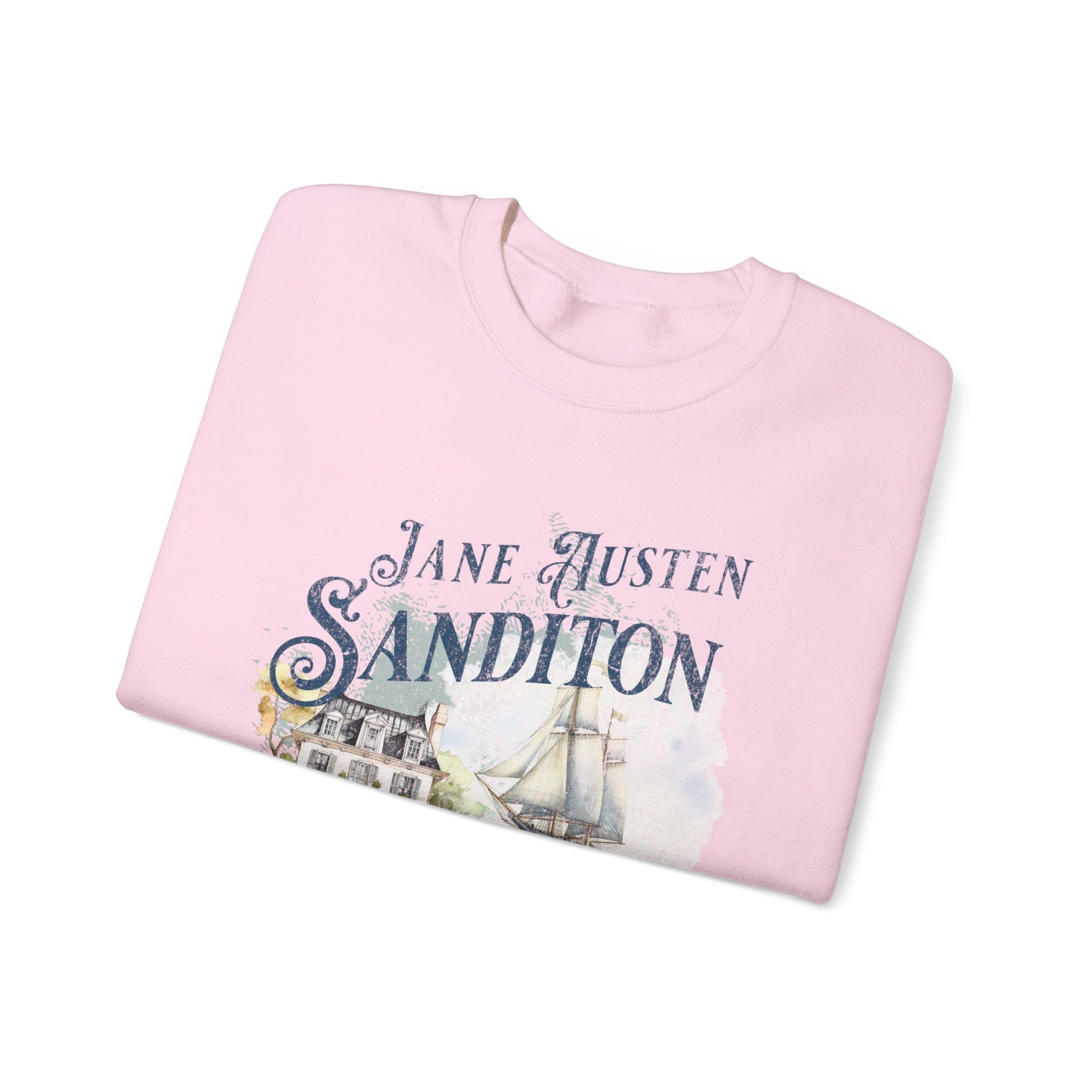 Jane Austen Sweatshirt, Sanditon Historical Romance, Bookish Literary Gift, Jane Austen Fan Art Shirt, Gift for Her, Gift for Readers, Sweatshirt Printify   