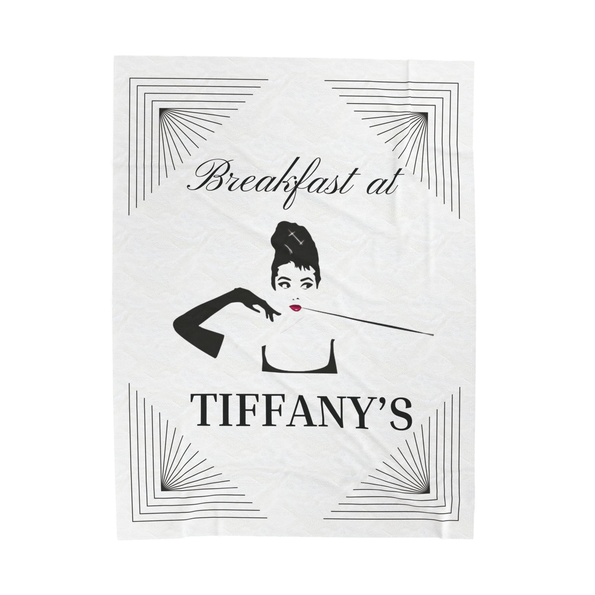 Breakfast at Tiffany's T & Co Throw Blanket, Soft Classic Audrey Hepburn, Book Lover Reading, Movie Watching Blanket, Truman Capote Fan Gift All Over Prints Printify 60" × 80"  