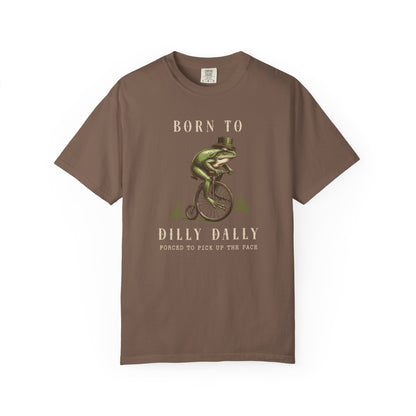 Dilly Dally Frog T-Shirt Retro Vibes Froggy Meme Shirt Vintage Frog And Toad Aesthetic Frog Lover Gift For Her Birthday Viral Trendy Shirt T-Shirt Printify Espresso S