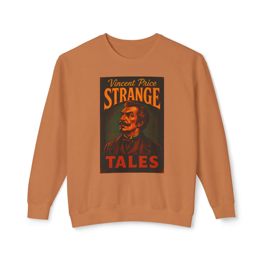 Strange Tales Crewneck Sweatshirt - Vintage Horror Art Hoodie, Unisex Lightweight Pullover, Halloween Apparel, Gift for Horror Fans Sweatshirt Printify Yam S