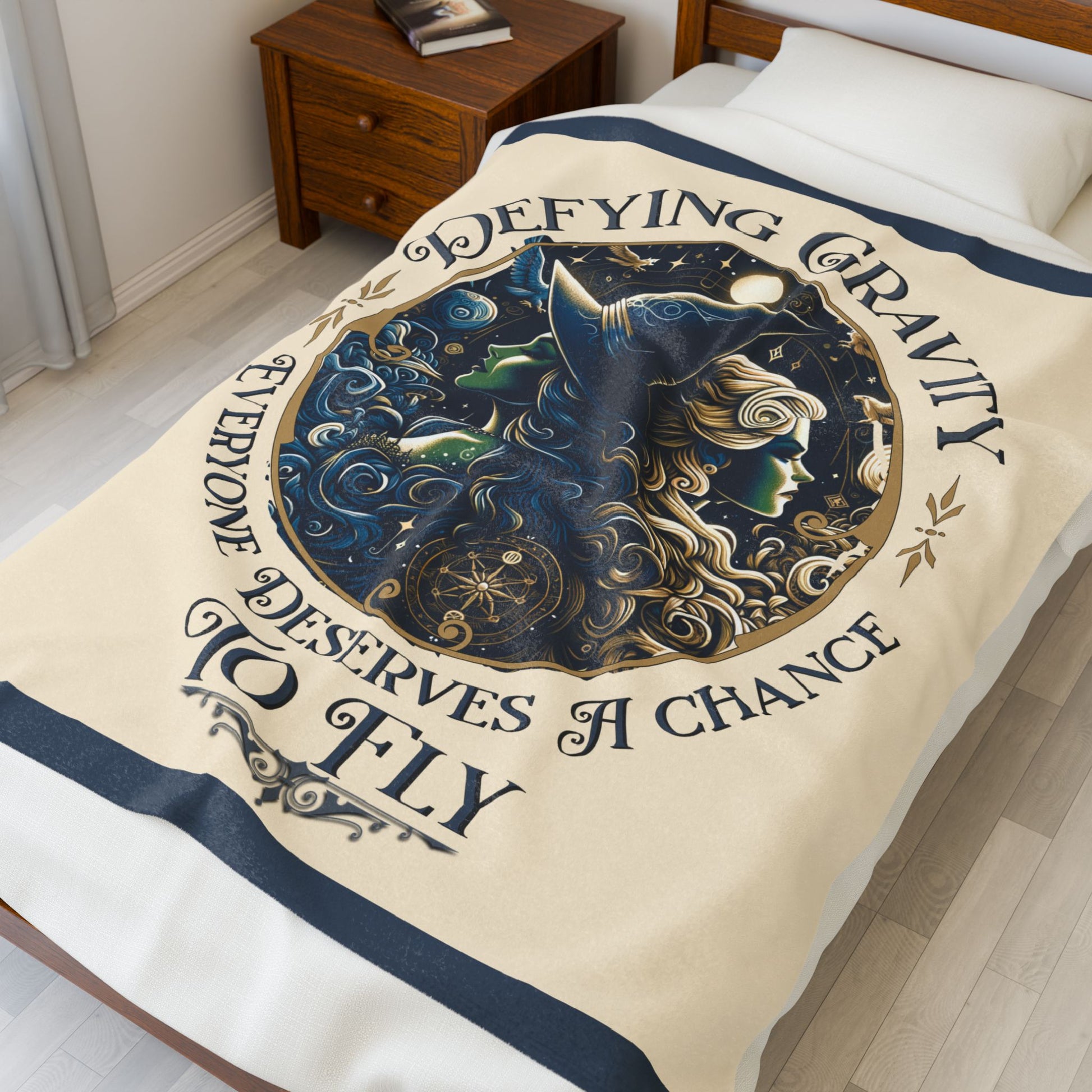 Wicked Velveteen Blanket - Perfect for Book Lovers, Gifts for Sisters, Home Decor, Reading Nook, Cozy Nights All Over Prints Printify