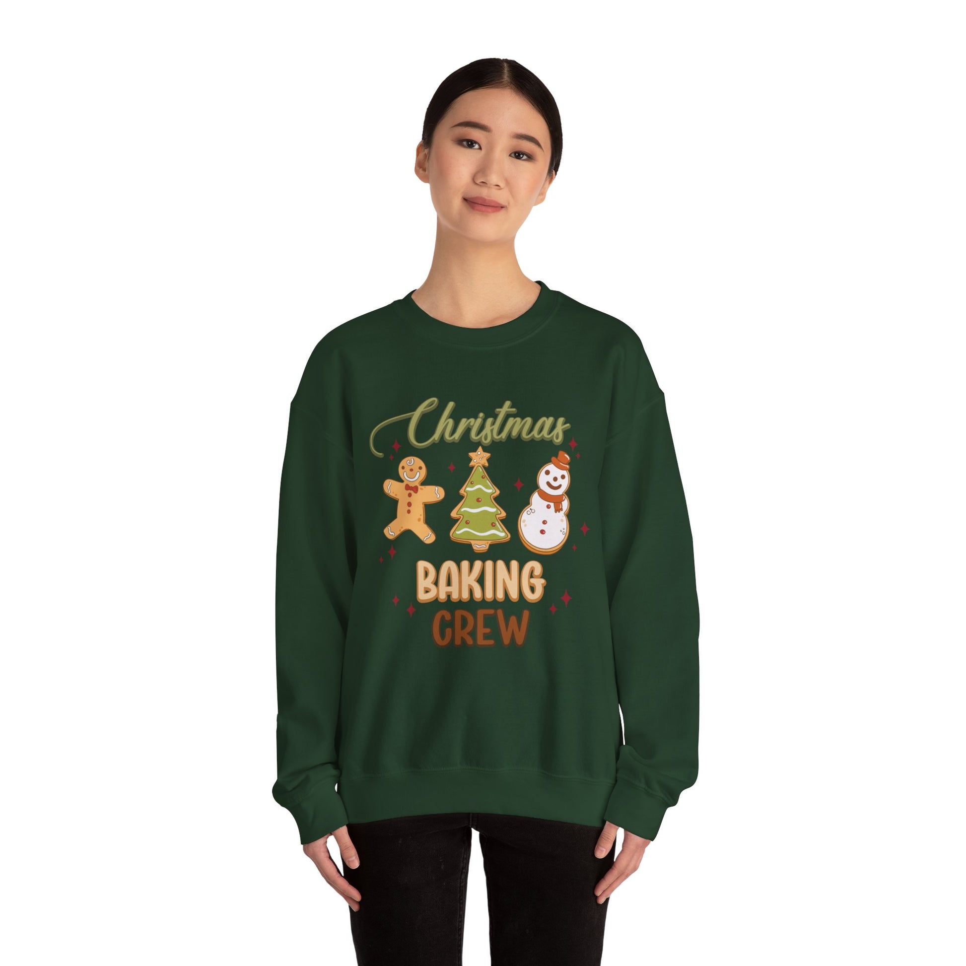 Christmas Baking Crew Sweatshirt, Christmas Baking Team Matching Sweater, Christmas Baking Women's Christmas Shirts, Christmas Cookie Crew Sweatshirt Printify   