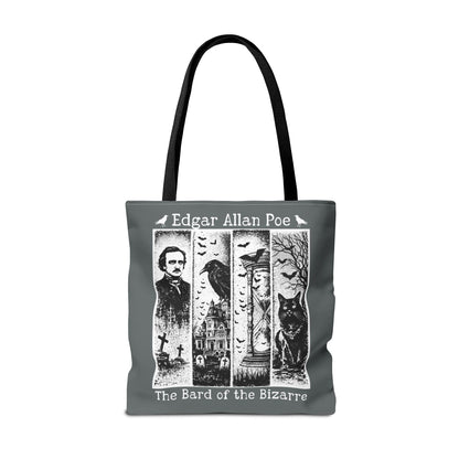 Edgar Allan Poe Tote Bag Gothic Literary Gift for Book Lover Dark Academia Macabre Accessory Halloween Tote Fall School Bag for Poetember Bags Printify