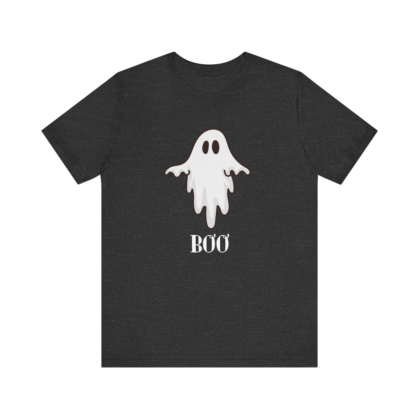 Halloween Ghost  TShirt,  Cute Ghost Shirt, Spooky Season Tee, Halloween Party T-Shirt, Autumn Style T Shirt, Trick or Treating Style, T-Shirt Printify Dark Grey Heather XS 