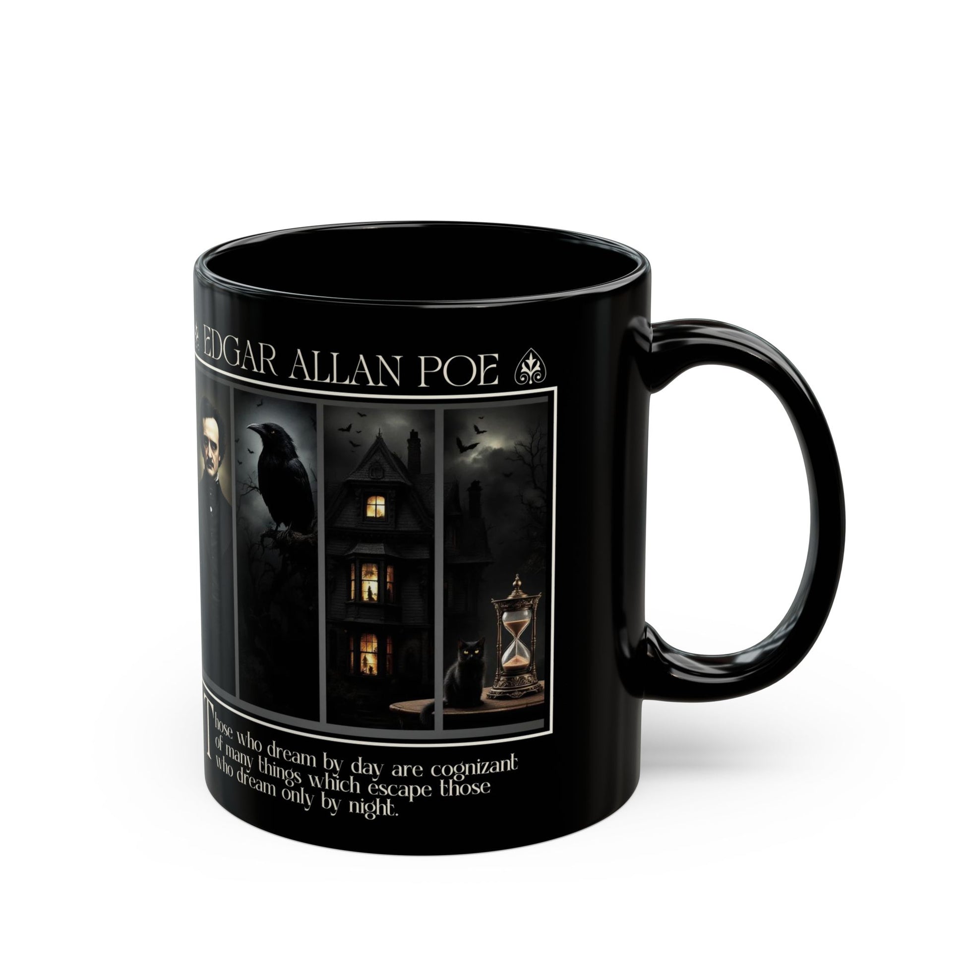 Edgar Allan Poe Mug Gothic Literary Gift For Book Lover Dark Academia Macabre Fall Coffee Cup Halloween Poetember Party Gift For Bookclub Mug Printify 11oz