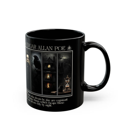 Edgar Allan Poe Mug Gothic Literary Gift For Book Lover Dark Academia Macabre Fall Coffee Cup Halloween Poetember Party Gift For Bookclub Mug Printify 11oz