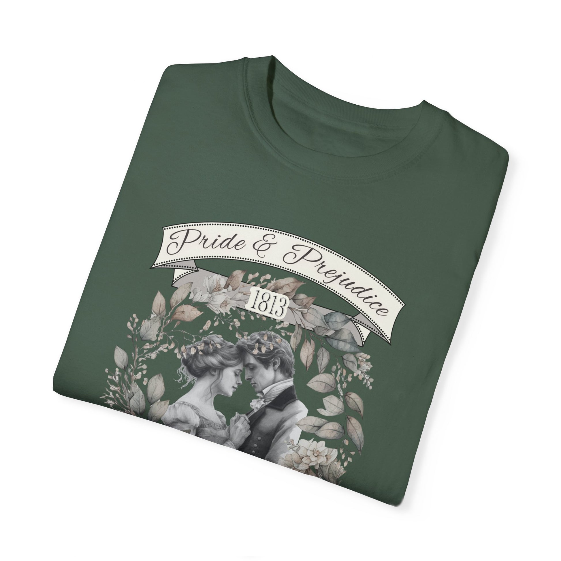 Jane Austen TShirt, Pride & Prejudice Historical Romance Comfort Colors, Bookish Literary Jane Austen Fan Art Gift, Oversized Bookclub Shirt T-Shirt Printify   