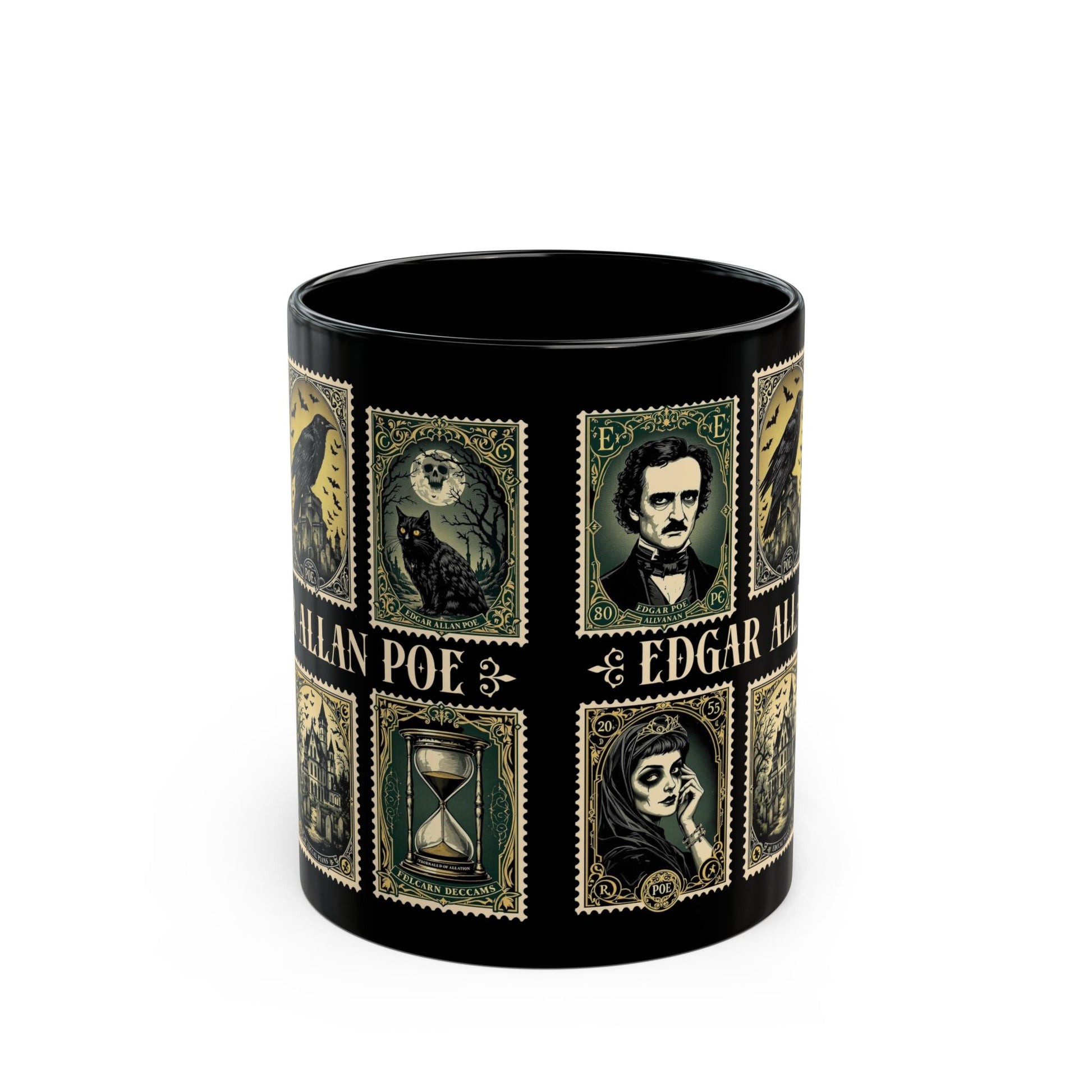Edgar Allan Poe Mug Gothic Literary Gift For Book Lover Dark Academia Macabre Fall Coffee Cup Halloween Poetember Party Gift For Bookclub Mug Printify 11oz