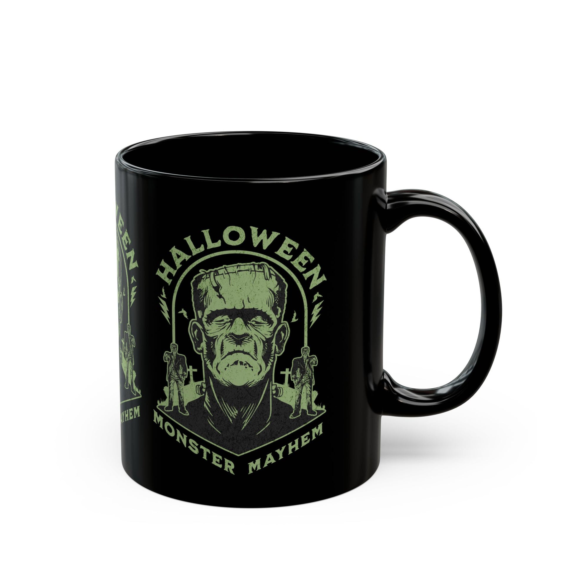 Frankenstein Monster Coffee Mug, Spooky Halloween Coffee, Tea Mug, Haunting Horror Movie Gift for Halloween, Dark Academia, Book Lover Gift Mug Printify   