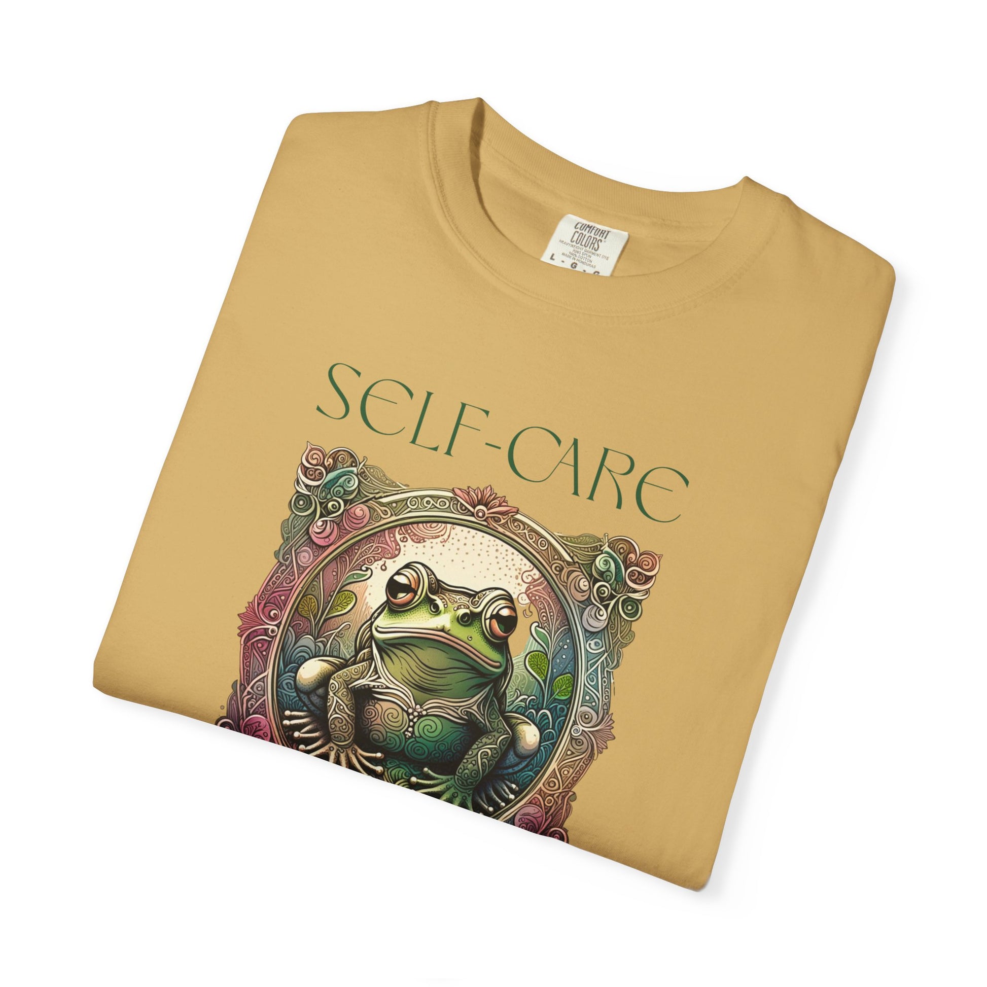 Green Yoga Frog Self-Care Is Toad-ally Important Unisex T-Shirt, Casual Wear, Highlander Fan Gift, T-Shirt Printify