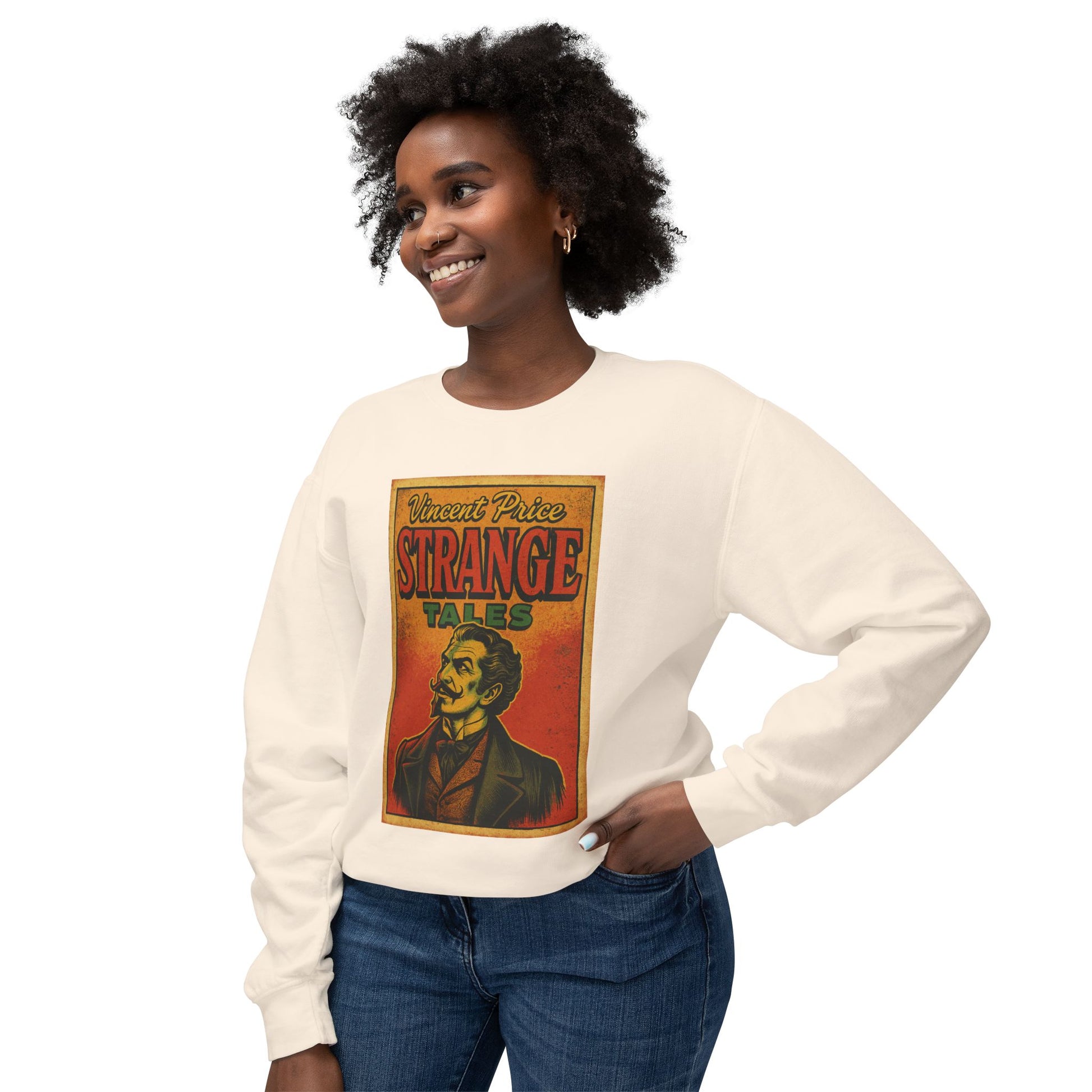 Vincent Price Vintage-Inspired Crewneck Sweatshirt - Perfect Gift for Book Lovers, Halloween, Casual Wear, Literary Enthusiasts, Cozy Layer Sweatshirt Printify