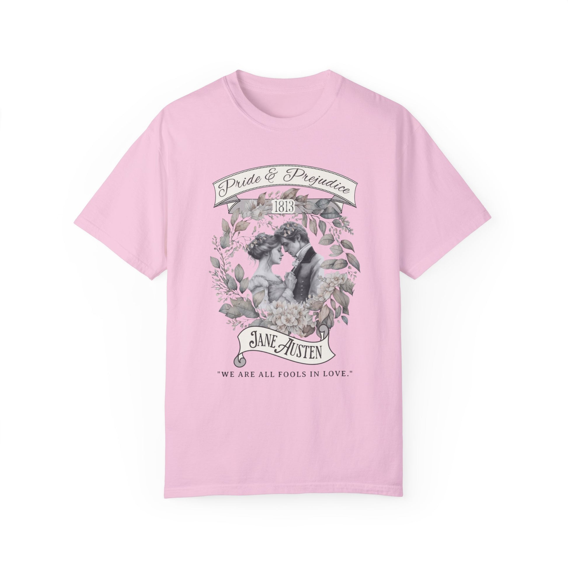 Pride and Prejudice T-Shirt Jane Austen Historical Romance Reader T-Shirt Printify Blossom S 