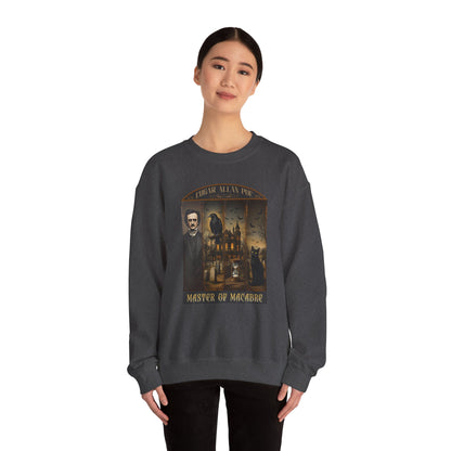 Edgar Allan Poe Sweatshirt The Raven Nevermore Gothic Horror Sweater Dark Academia Macabre Halloween Gift for Book Lovers Birthday Christmas