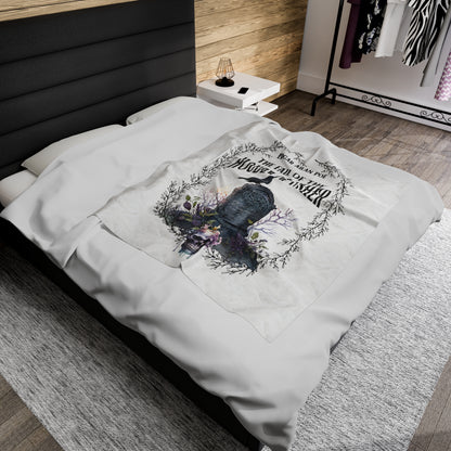 Edgar Allan Poe, The Fall Of The House Of Usher Throw Blanket, Book Lover Reading Blanket, Gothic Dark Academia, Horror Movie Watching Plush All Over Prints Printify   