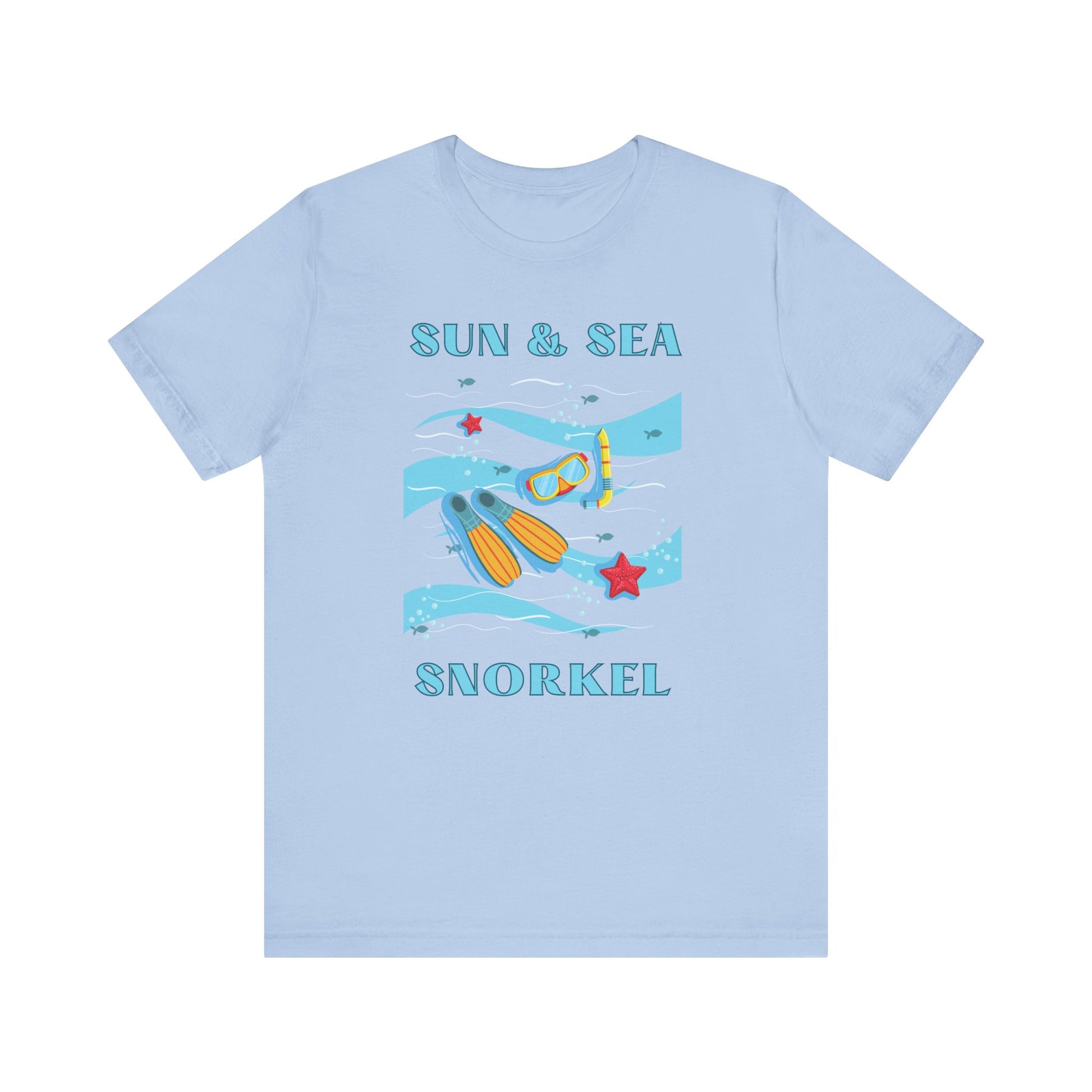 Snorkeling, Snorkel Shirt, Ocean Lover Gift, Snorkeler Gift, Beach Vacation T-shirt, Scuba Diving Gift, Scuba Diver Gift,  Funny Snorkel Tee T-Shirt Printify Baby Blue XS 