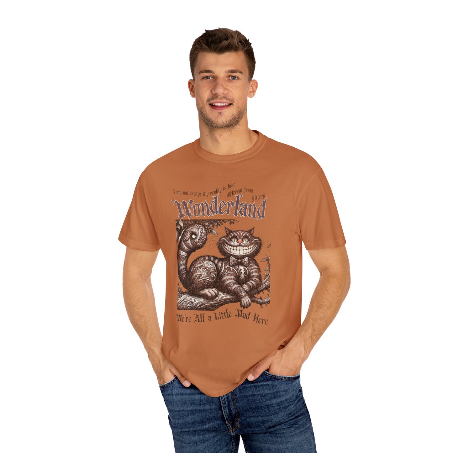 Cheshire Cat Alice in Wonderland TShirt Comfort Colors Oversized T-Shirt Dark Academia Mad Hatter Tea Party Bookish Book Lover Booktok Gift