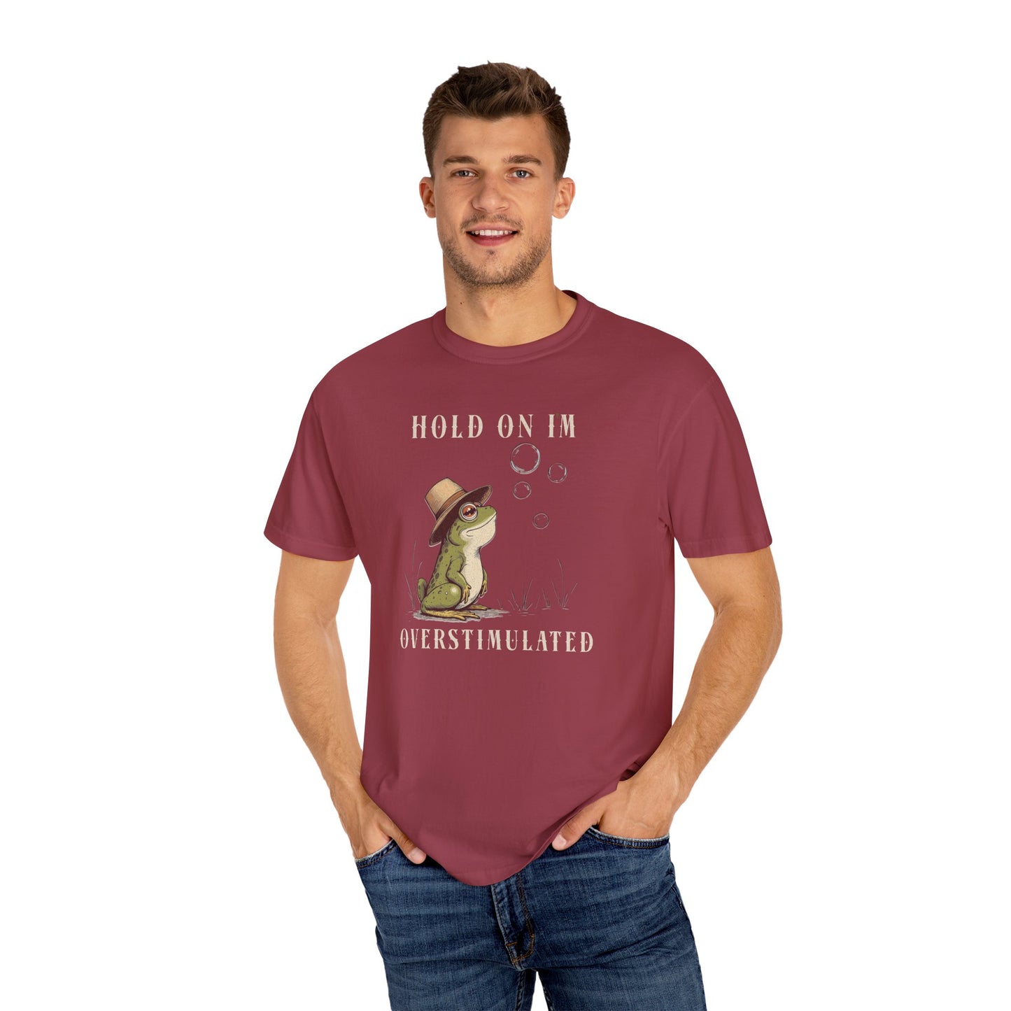 Overstimulated Frog T-Shirt Retro Fun Froggy Meme Shirt Vintage Frog And Toad Aesthetic Frog Lover Gift For Her Birthday Viral Trendy Shirt