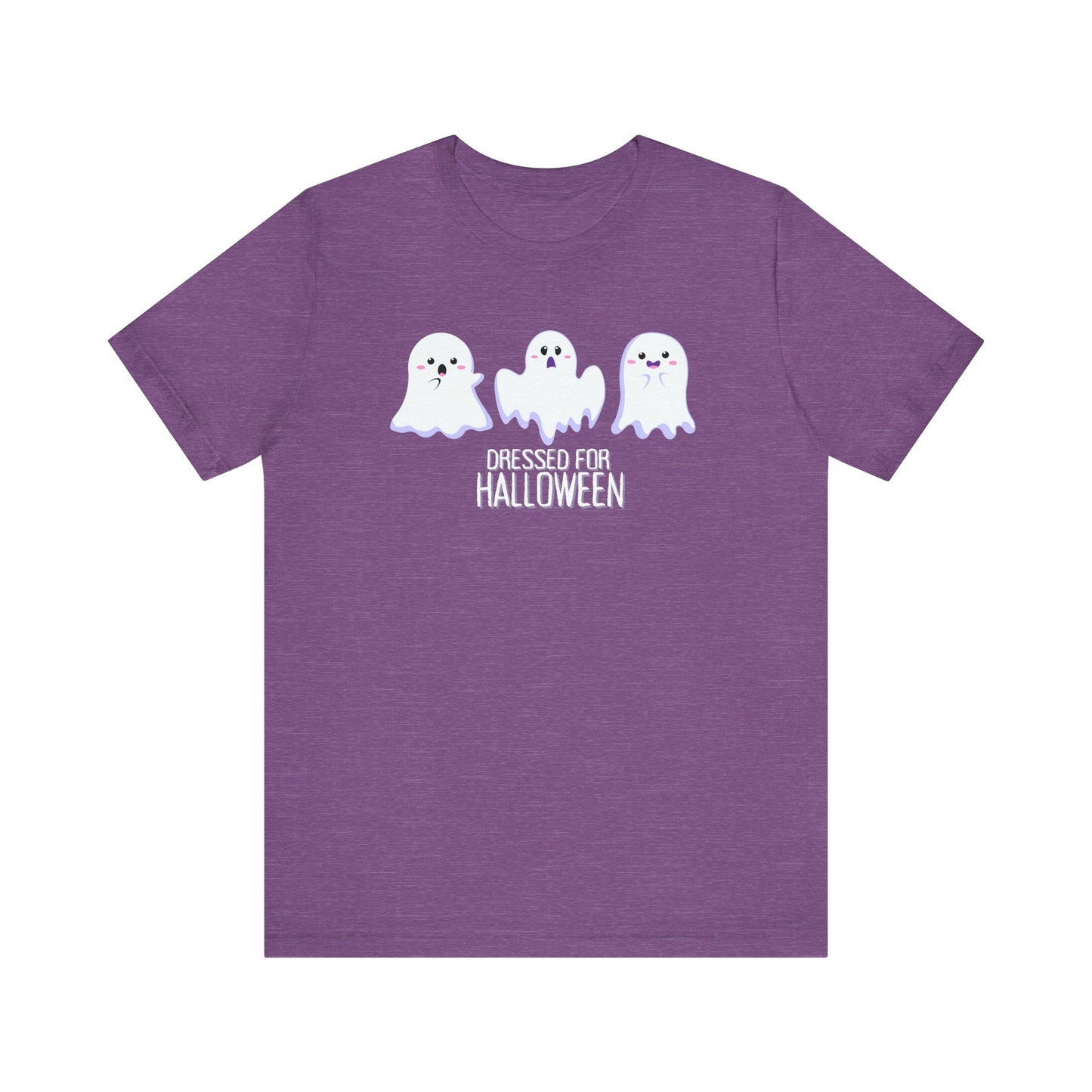 Halloween Cute Ghosts TShirt, Spooky Season Tee, Trick or Treating Shirt, Halloween Party T-Shirt, Funny Ghost Graphic T Shirt T-Shirt Printify Heather Team Purple XS 