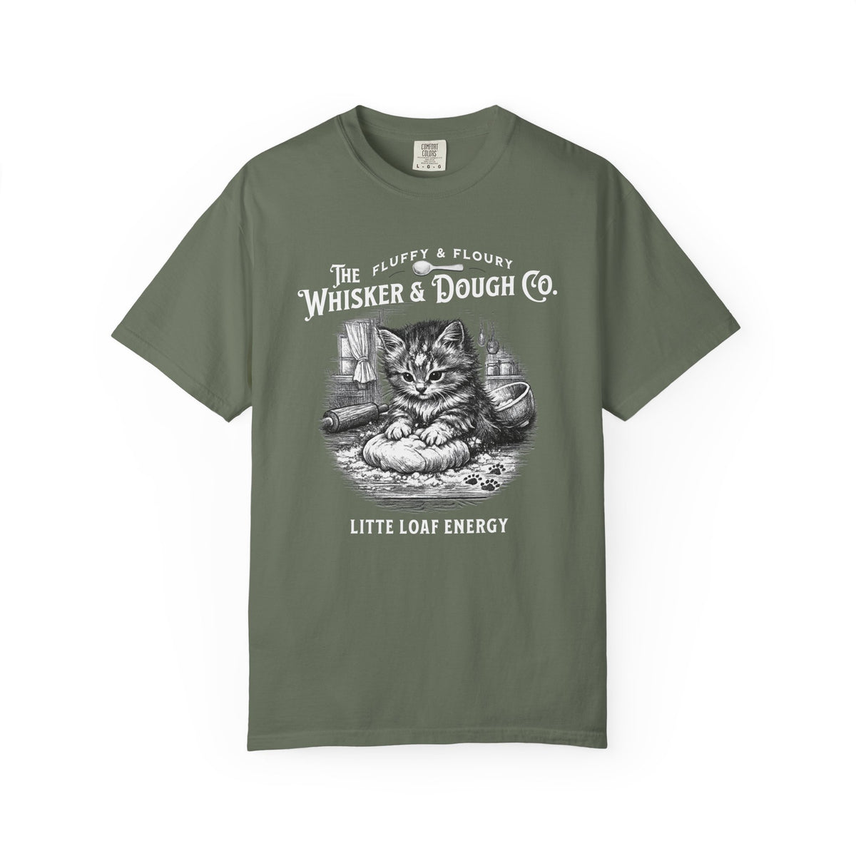 Whisker & Dough Co. Cat Illustration T-shirt | Little Loaf Energy