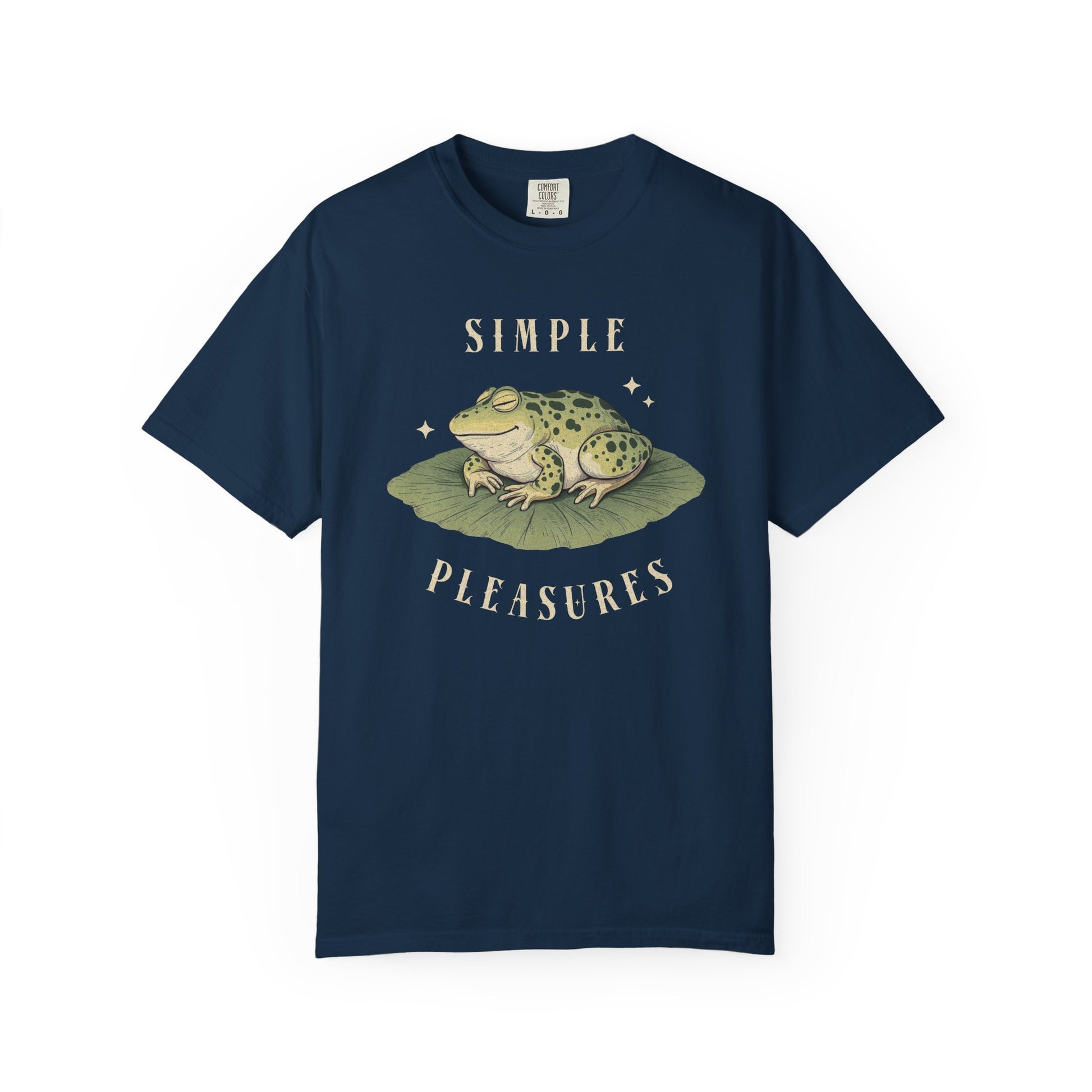 Funny Frog T-Shirt Retro Vibes Froggy Meme Shirt Vintage Frog And Toad Aesthetic Frog Lover Gift For Her Birthday Viral Trendy Shirt T-Shirt Printify True Navy S