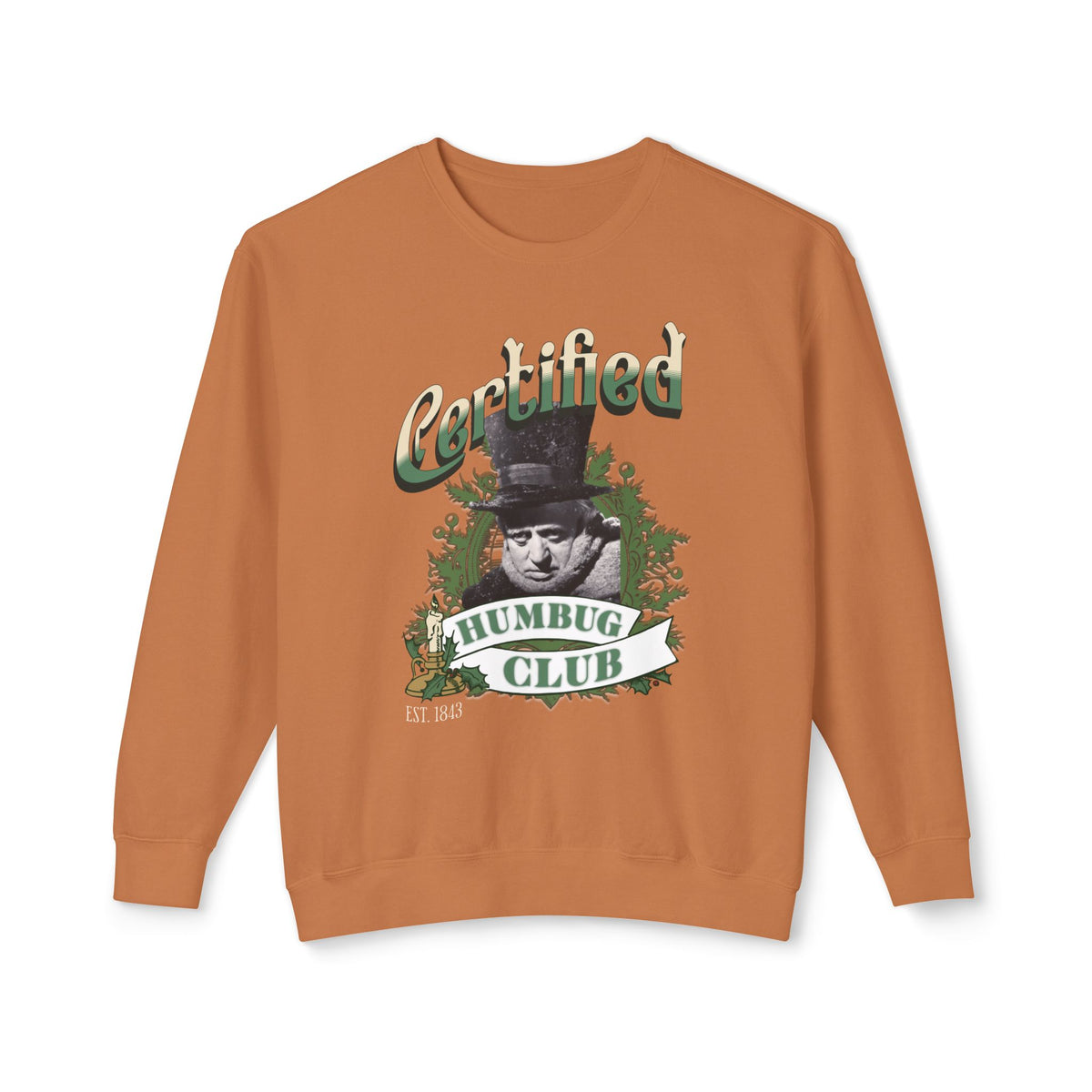 A Christmas Carol Sweatshirt Certified Humbug Club Crewneck, Funny Holiday Sweater, Unisex Gift, Casual Wear, Cozy Outfit, Christmas Jumper Sweatshirt Printify Yam S