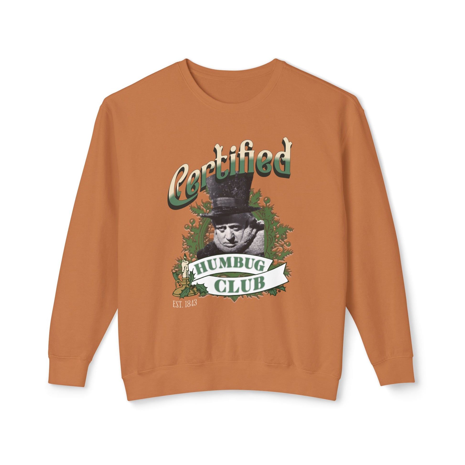 A Christmas Carol Sweatshirt Certified Humbug Club Crewneck, Funny Holiday Sweater, Unisex Gift, Casual Wear, Cozy Outfit, Christmas Jumper Sweatshirt Printify Yam S