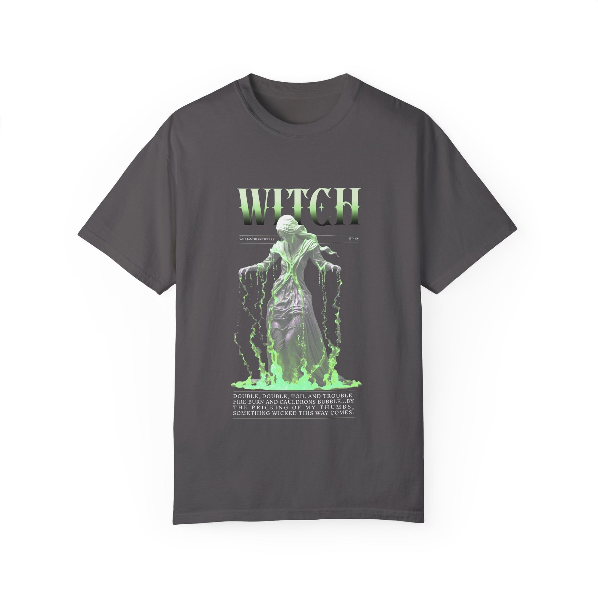 Witchy Vibes Unisex T-Shirt Shakespeare Fan Shirt MacBeth Witches Gothic Dark Literature Lover Gift Dark Academia Renfaire Festival Shirt T-Shirt Printify Graphite S