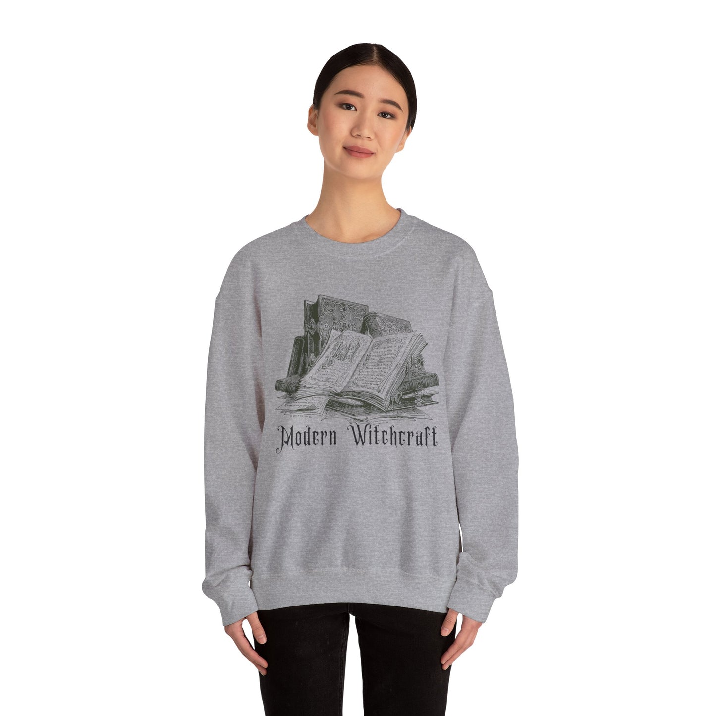 Halloween Vintage Witches Spell Books Sweatshirt, Spooky Season Sweater, Trick or Treating Shirt, Halloween Goth, Dark Academia Sweatshirt Sweatshirt Printify   