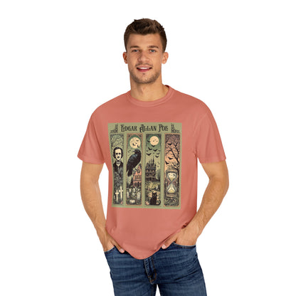 Edgar Allan Poe T-Shirt Gothic Graphic Tee The Raven Nevermore Quote Horror Literature Shirt Dark Academia Aesthetic Halloween Party Gift T-Shirt Printify
