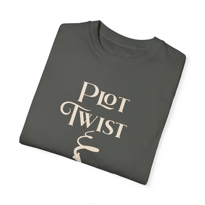 Plot Twist T-Shirt Author Shirt Pregnancy Announcement For Expecting Blog Writers Journalists Gift For Her Baby Shower Gift Baby Reveal T-Shirt Printify   