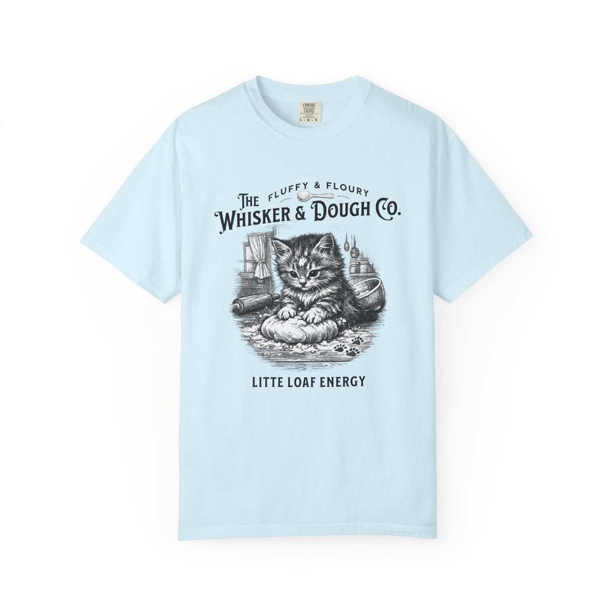 Whisker & Dough Co. Cat Illustration T-shirt | Little Loaf Energy