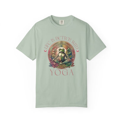 Yoga Frog Life Is Better With Yoga Unisex T-Shirt, Casual Wear, Highlander Fan Gift, T-Shirt Printify Bay S