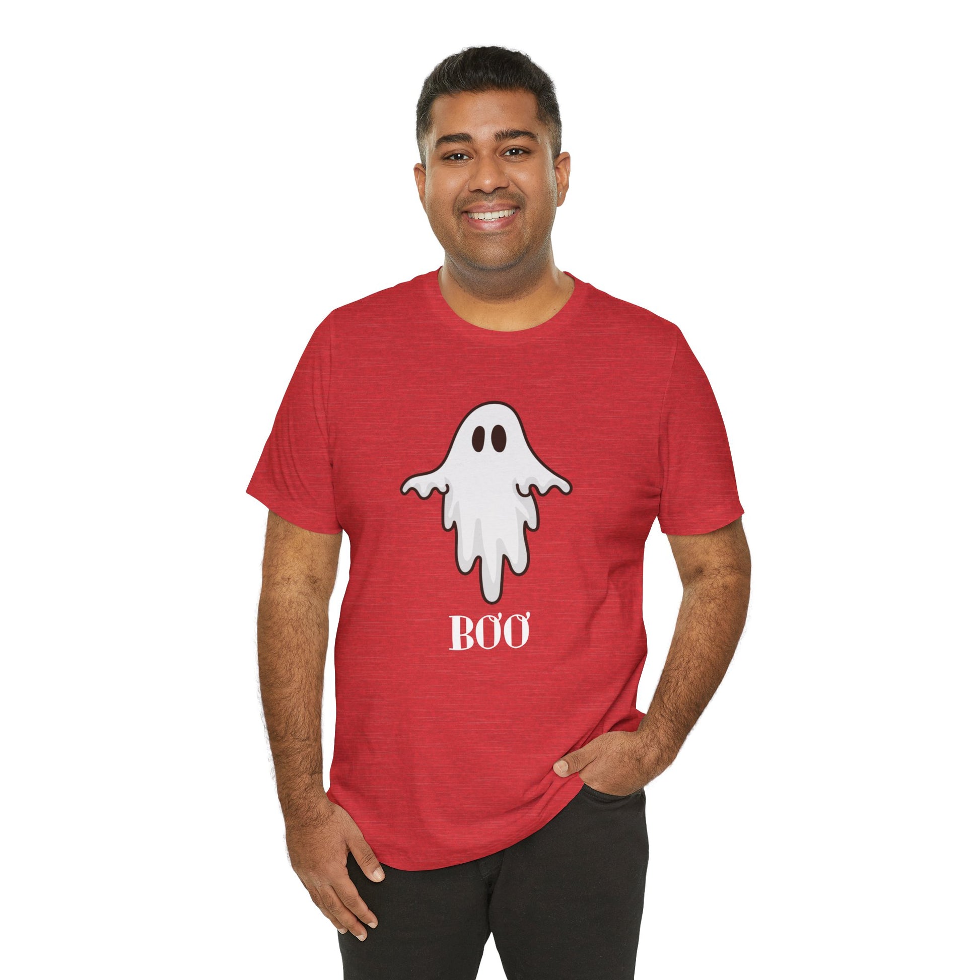 Halloween Ghost  TShirt,  Cute Ghost Shirt, Spooky Season Tee, Halloween Party T-Shirt, Autumn Style T Shirt, Trick or Treating Style, T-Shirt Printify   