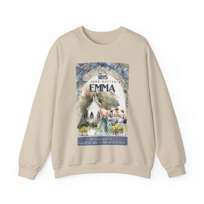 Jane Austen Sweatshirt, Emma Historical Romance Sweater, Bookish Literary Jane Austen Fan Art Gift, Gift for Her, Bookclub Shirt Sweatshirt Printify S Sand 