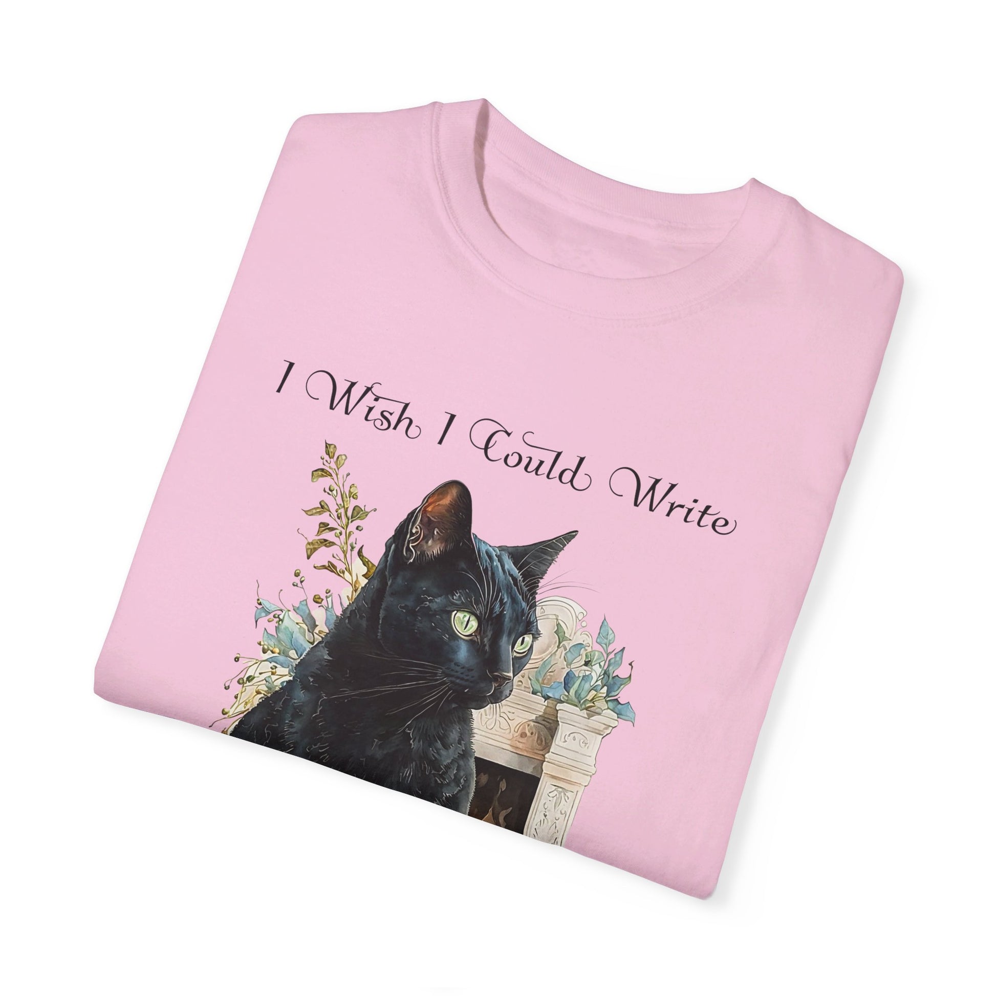 Edgar Allan Poe T-Shirt The Black Cat Nevermore The Raven Poe Fan Art Poetry Book Lover, Dark Cottagecore Macabre Gift, Light, Dark Academia T-Shirt Printify   