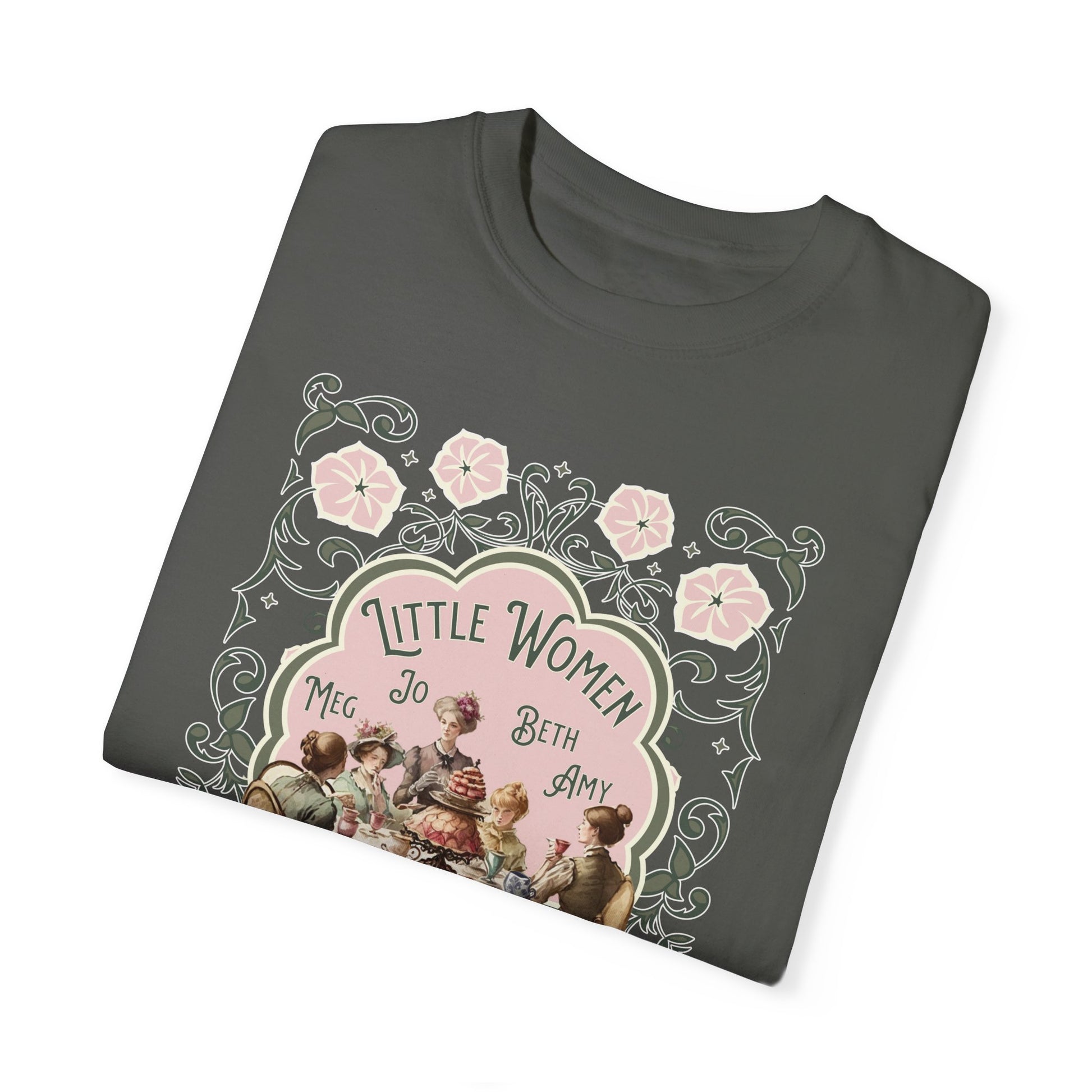 Little Women Comfort Colors T-Shirt, Louisa May Alcott Historical Romance, Bookish Literary Fan Art Tee Gift for Her Bookclub Crewneck Shirt T-Shirt Printify   