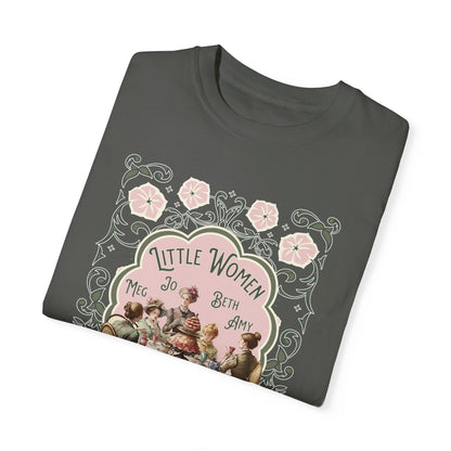 Little Women Comfort Colors T-Shirt, Louisa May Alcott Historical Romance, Bookish Literary Fan Art Tee Gift for Her Bookclub Crewneck Shirt T-Shirt Printify   