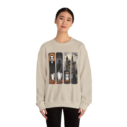 Edgar Allan Poe Sweatshirt The Raven Nevermore Gothic Horror Sweater Dark Academia Macabre Halloween Gift for Book Lovers Birthday Christmas Sweatshirt Printify