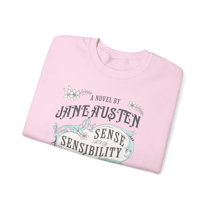 Jane Austen Sweatshirt, Sense & Sensibility Historical Romance Sweater, Bookish Literary Jane Austen Fan Art Gift, Gift for Her, Readers, Sweatshirt Printify   