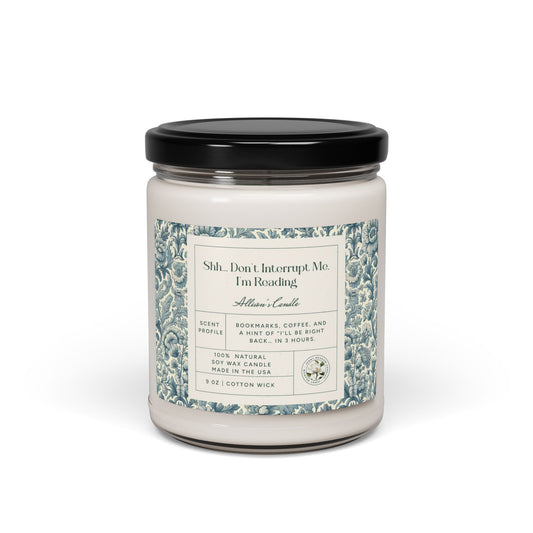 Personalized Soy Candle Funny Book Lover Gift For Mom Custom Gift Book Club Gift For Her Birthday Booknerd Candle Gift For Reader Bookworm Home Decor Printify Clean Cotton 9oz