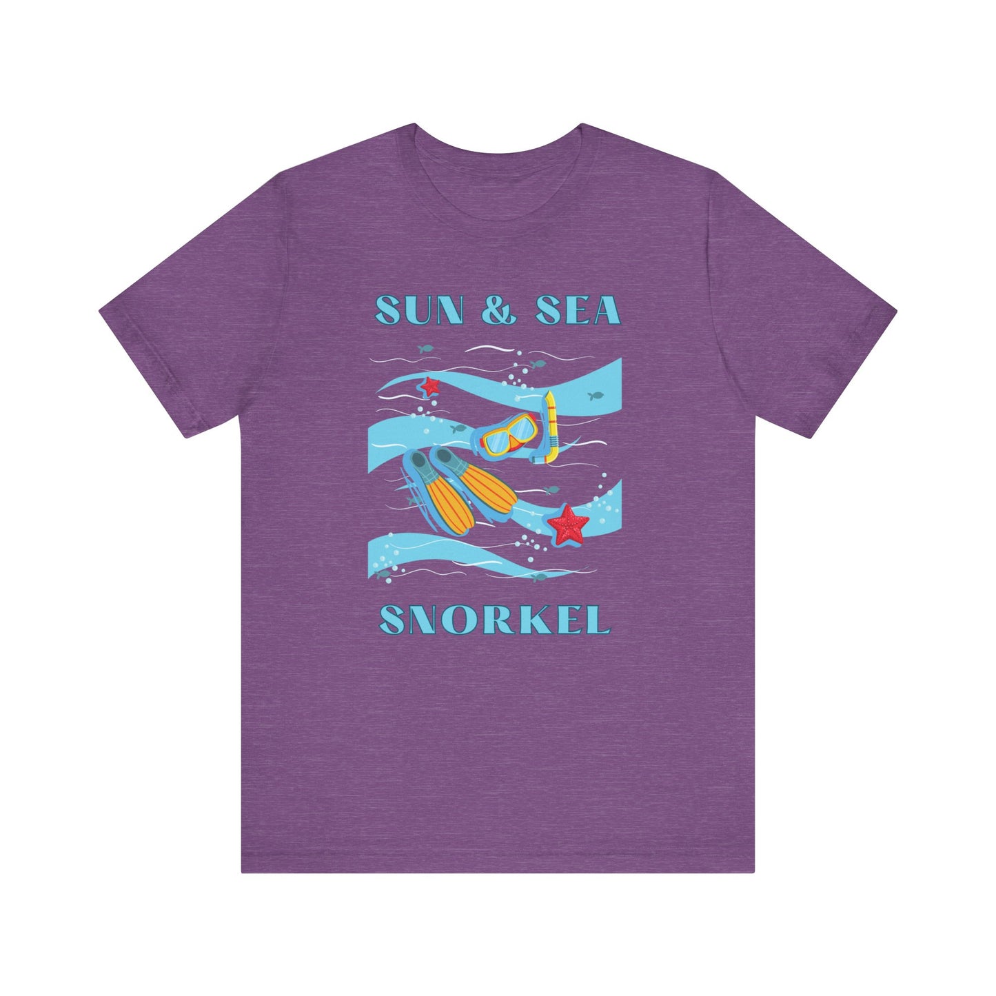 Snorkeling, Snorkel Shirt, Ocean Lover Gift, Snorkeler Gift, Beach Vacation T-shirt, Scuba Diving Gift, Scuba Diver Gift,  Funny Snorkel Tee T-Shirt Printify Heather Team Purple XS 