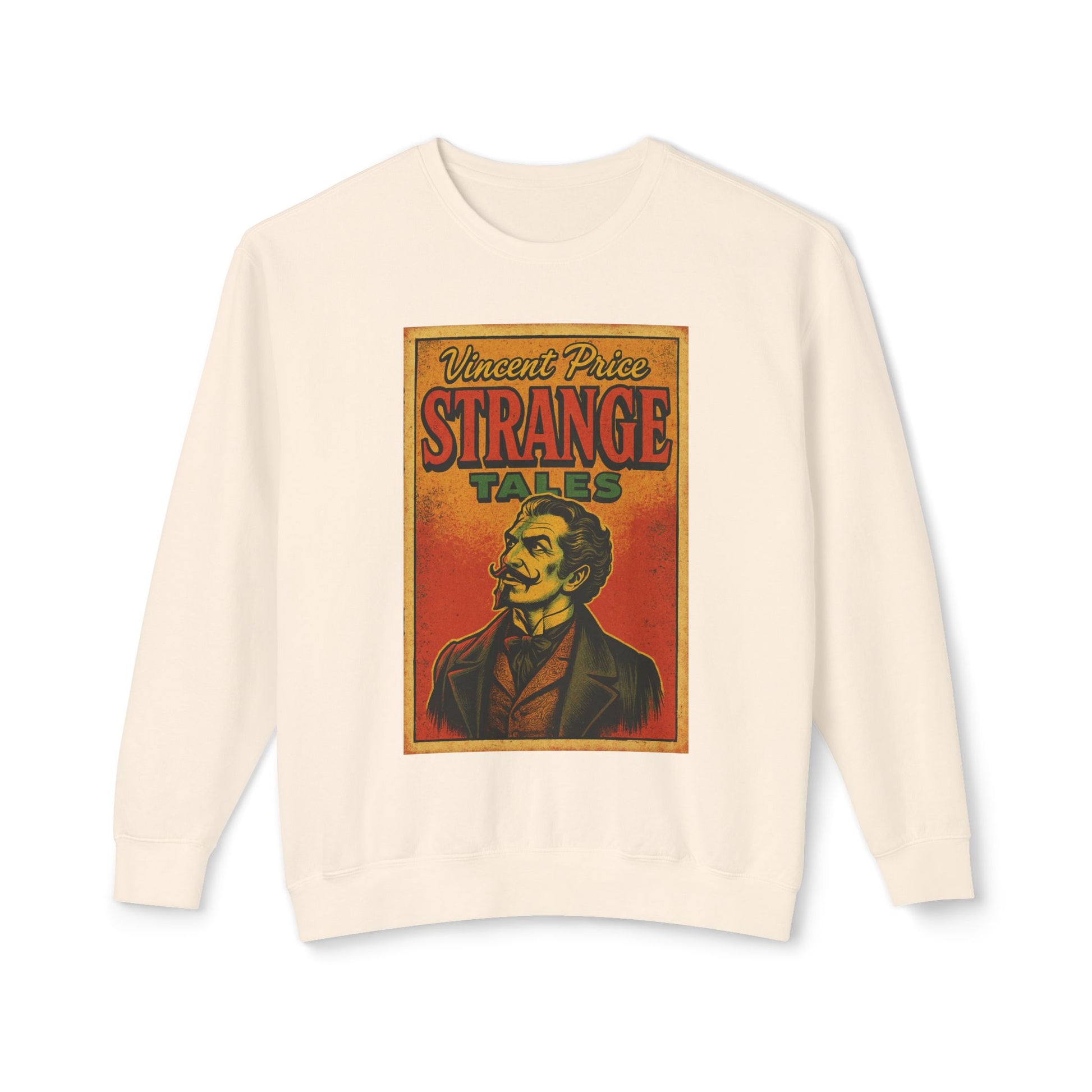 Vincent Price Vintage-Inspired Crewneck Sweatshirt - Perfect Gift for Book Lovers, Halloween, Casual Wear, Literary Enthusiasts, Cozy Layer Sweatshirt Printify Ivory S